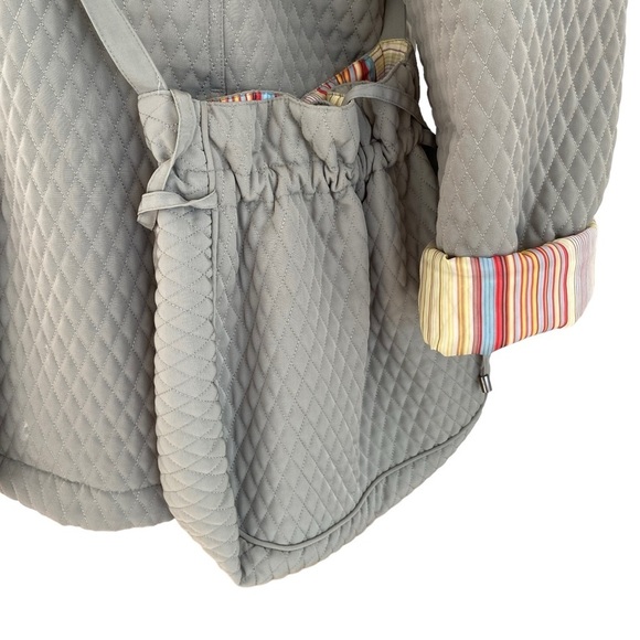 Manteaux Manteaux Quilted spring jacket &mini purse set sage green striped large - Picture 4 of 16